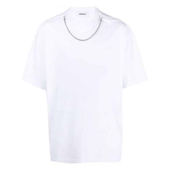 AMBUSH Chain Detail T-Shirt Men WHITE T-Shirts